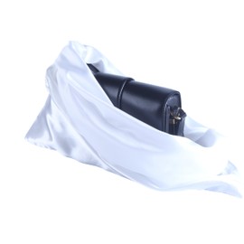 SANSAM Drawstring Satin Silk Dust Bag,4pcs Black 12''x16'' Dust Cover Storage Bags for Purses, Handbags, Travel Storage Pouch for Shoes, Boots