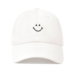 Durio SmileyWorld Baseball Cap for Women Men,Womens Baseball Caps Gym Summer Sun Preppy Hats Adjustable Dad Hat White One Size