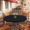 LUSHVIDA 2 Pack Round Waterproof Table Cover Elastic Tablecloth Vinyl