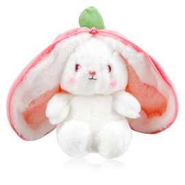 GLADFRESIT Rabbit Plush Toy Strawberry Cute Plush Toy Stuffed Toys Birthday Valentines Christmas Children'S Day Gifts For Babies Boys Girls Kids(25CM)