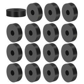 PATIKIL Multi Purpose Rubber Spacer, 16 Pcs 10mm ID x 35 OD x 10mm t Neoprene Round Anti-Vibration Isolation Pads Isolator Rubber Bushings Spacer Washer for HVAC Bolts Car Accessories