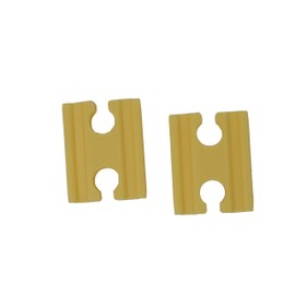 2 Pack Yellow Connectors for Wooden Train Tracks Compatible with Brio Bigjigs Aldi and others Female to Female