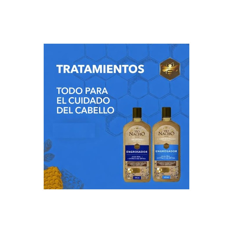 Tío Nacho Engrosador Dúo Pack Shampoo + Acondicionador. Contiene 2