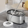 SWIFTIRON Spin Mop and Bucket with Wringer Set for Home,360°