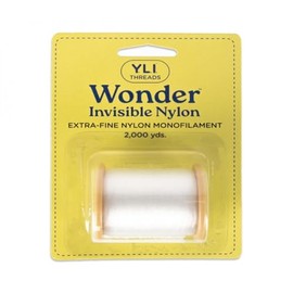 YLI Wonder Invisible Nylon Thread 0.004mm 2000yds - Clear Needle Threader Bundle