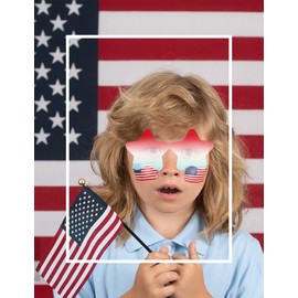 MIUSKATL 9 Pack Star Sunglasses Rimless Star Shaped Pentagram Glasses for 4th of July Decorations Patriotic Party Favors(Multi)