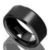 ATOP 8mm Classic Black Brushed Tungsten Carbide Ring For Mens