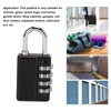 Gym Bag Locker Padlock 4 Digit Combination Zinc Alloy Black
