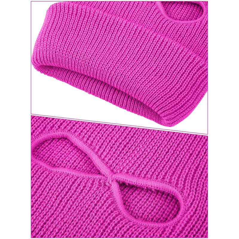 SATINIOR 2-Hole Knitted Ski Mask Full Face Mask Cover Neck