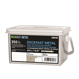 Deckfast Metal - Sand (#64) - 350 pc. Deck Pack - 1-5/8" Self Drill - Type 410 Stainless Steel Deck Fastener for Use with Metal Joists & Trex Elevations