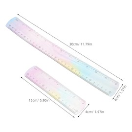 Veemoon Regla Flexible de Silicona 4 Piezas con Diseño Irrompible y Flexible para Dibujo y Escuela, Adecuado para Profesionales y Maestros