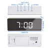 ThreeH LED Mirror Desk Clock with Snooze Function Temperature Display
