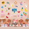 Whaline 48Pcs Summer Beach Cutouts Tropical Sea Beach Pool Party