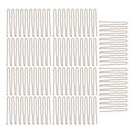 100 Pcs U Shaped Hair Pins Bobby Pins for Women and Girls Bun Hair Clips (2.4 Inch, Brown)