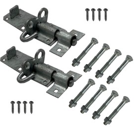 Lockable Sliding Bolt | Brenton Pad Bolt | 100mm / 4 Inch | Hot Dipped Galvanised | Pack of 2