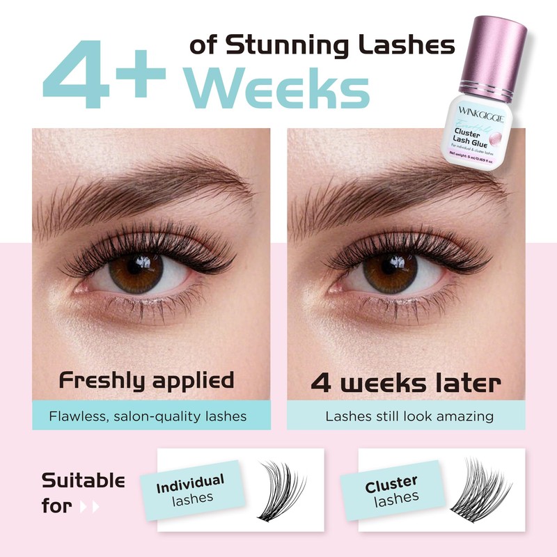 Winkgiggle Lash Clusters Glue －Strong Hold Eyelash Extension Glue |