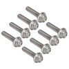 20Pcs M10x1.5 Screw Bolts A2‑70 Stainless Steel Flanged Hex Head