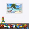 Rajahubri Beach Seascape Window Wall Sticker Palm Tree and Hammock
