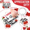 50 Pcs Poppy Keychain for Memorial Day Red Poppy Flower