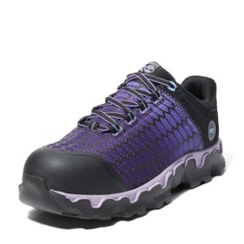 Timberland PRO Women's Powertrain Sport Alloy Safety Toe Static Dissipative Industrial Athletic Work Shoe, Black/Purple-2024 New, 8M