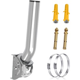 Starlink Universal Satellite Dish Mount Adjustable 37cm Weatherproof for Outdoor TV Aerials (Silver)