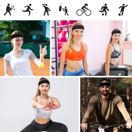 24-Pack Tie Headband for Women, Sports Tennis Headbands Karate Headband,Elastic Sweatbands Hair Bands for Basketball Running Yoga Athletic