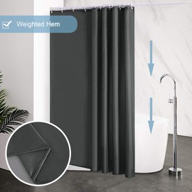 Furlinic Shower Curtain, Bathroom Curtain For The Bathtub, Textile Bath Curtain