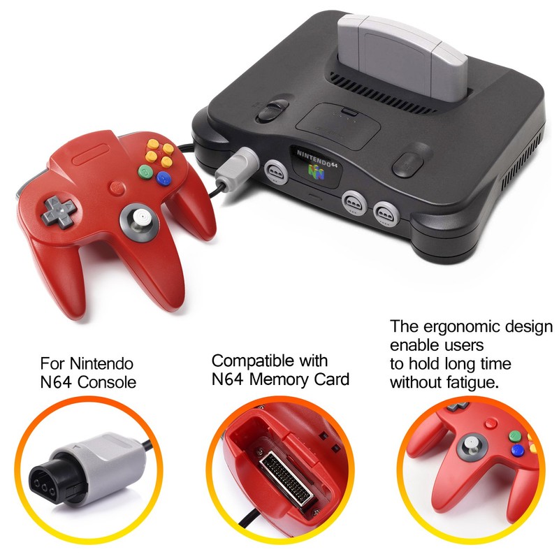 miadore Retro Wired 64 Bit N64 Controller,Wired Gamepad Controller Joystick