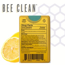 Bee Clean Organic Beeswax Hand Sanitizer Pocket Spray - Citrus Peppermint - 4 pack