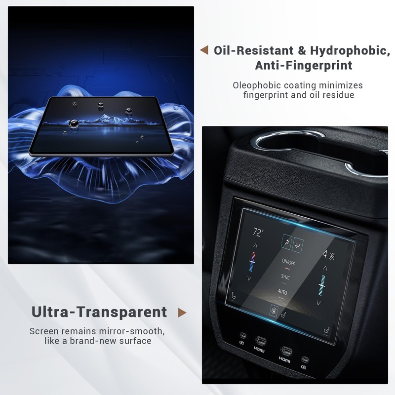 2026 GMC Yukon Rear AC Control Screen Protector Tempered Glass