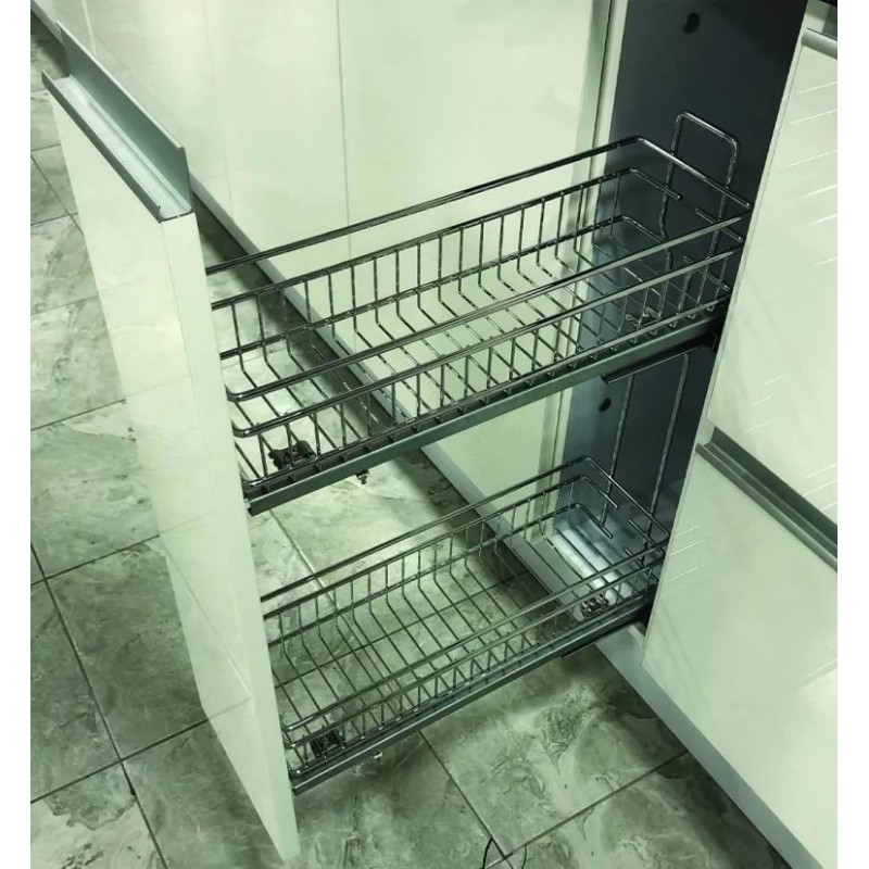 LIZOFERTAS Botellero Especiero Extraíble Para Cocina 2 Niveles