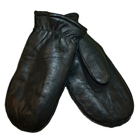 Men's & Women's Buckskin Chopper Mittens - Black mts1141b (X-Large)
