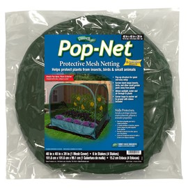 Gardeneer by Dalen Pop-Net Portable Protective Enclosure – Lightweight and Weatherproof – Easy DIY Installation – Safeguard Your Plants Against Garden Pests - 40" x 40" x 39".