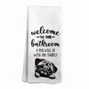 ShowDraven Funny Pug Decor Bathroom Towels, Decorative Dish Tea Hand