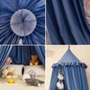 White Bed Canopy with Glowing Stars Princess Canopy Bed Curtains