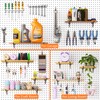 INCLY 8 Pack 6" Pegboard Shelf Hooks, 1/4" Peg Board