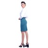 Marycrafts Falda lápiz para mujer de trabajo y oficina, Azul