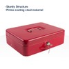 KYODOLED Locking Cash Box with Lock,Money Box with Cash Tray,Lock