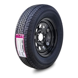 Free Country Trailer Tire Wheel Assembly ST215/75R14 8-Ply D 107M 5 Lug on 4.5" PCD Black Mod Rim