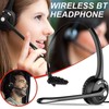 Trucker Bluetooth Headset, Single Ear Telephone Headset with Noise Cancelling