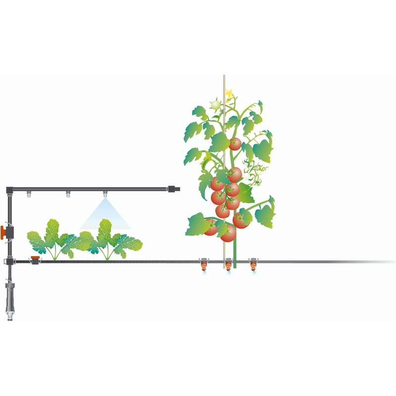 Gardena Adjustable Endline Drip Head - Orange