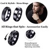 LOWNOUR Fidget Rings for Anxiety 6pcs Stainless Steel Rings for