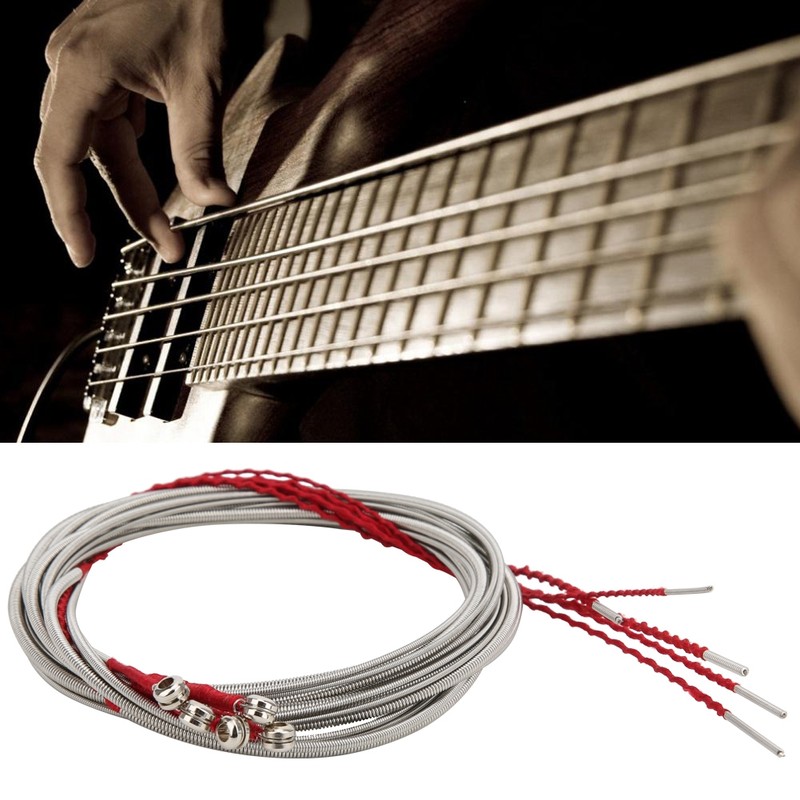 5Pcs Steel Bass String Musical Instrument Accessories for Guitar Beginner