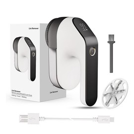 Rechargeable Fabric Shaver with 4 Replaceable Stainless Steel 6-Leaf Blades, Lint Remover with 3-Speed Settings & LED Display, Efficient Sweater and Lint Shaver for Clothes, Removing Fuzz, Lint Balls, Pills and Hairballs