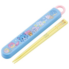 Skater ABS2AMAG-A Chopsticks 6.5 inches (16.5 cm), Chopsticks Case Set, Tom & Jerry, Pretend Play, For Kids, Antibacterial, Made in Japan