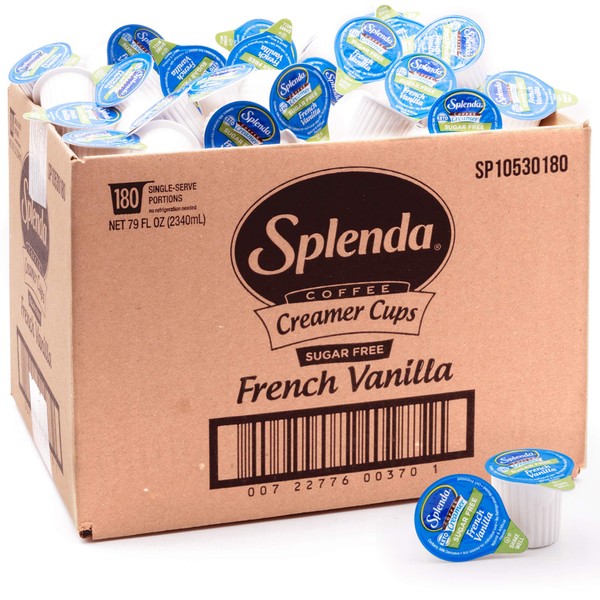 SPLENDA Sugar Free, Low Calorie, Single Serve Coffee Creamer Cups - .43 Fluid Oz per Cup (French Vanilla, 180 Count)