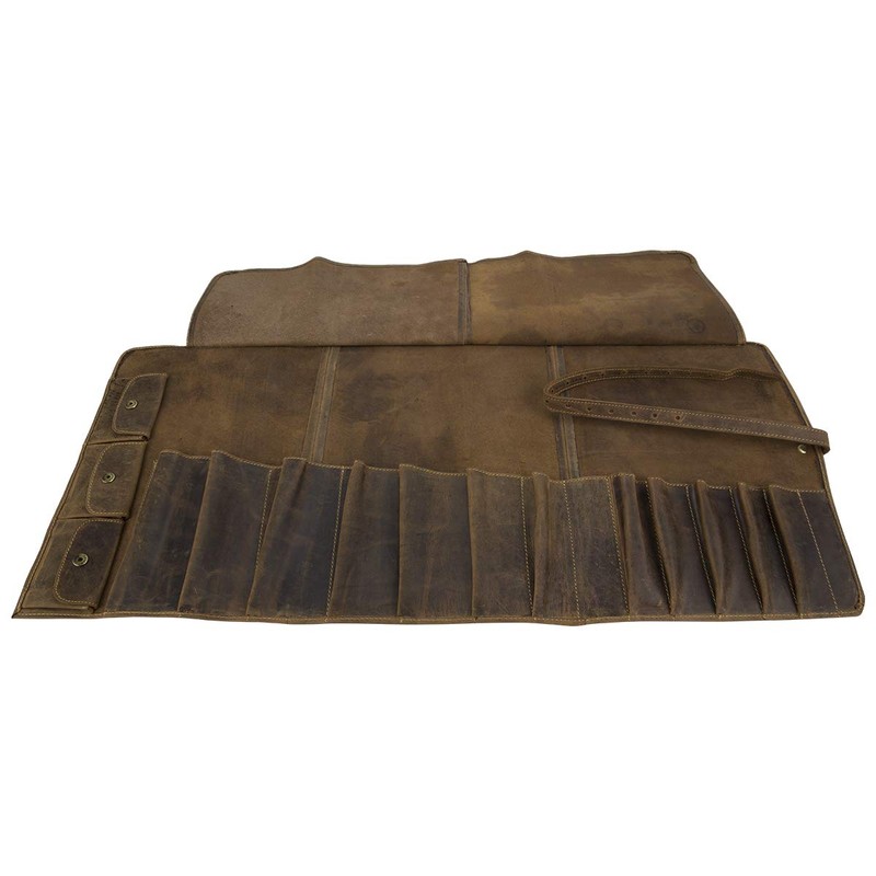 Greenburry Vintage Tool Roll Leather Antique Brown