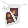 Lunarable Mystic Fabric Pouch Set of 2, Dramatic Apocalyptic Sun