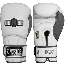 Ringside Gel Shock Safety Boxing Sparring Gloves, 16 oz., White/Gray