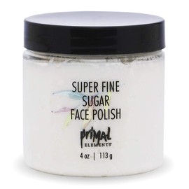Primal Elements Fine Sugar Face Polish, Moisturizing Gentle Exfoliate, Gentle Use Every Day(4 Ounce)